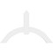 Ekena Millwork Archdale Architectural Grade PVC Gable Bracket, 60"W x 37 1/2"H x 2"D x 6"F, 15/12 Pitch GBP060X38X0206ARC00 - alternate 3